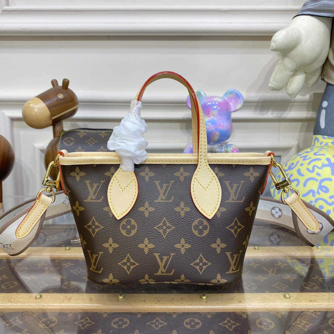 LV M46705 Louis Vuitton Neverfull BB Handbag Beige