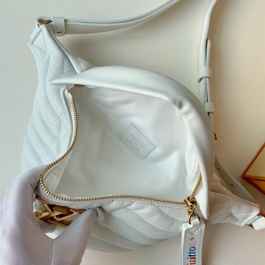 LV M55331 Louis Vuitton New Wave Leather Bumbag M53861 White