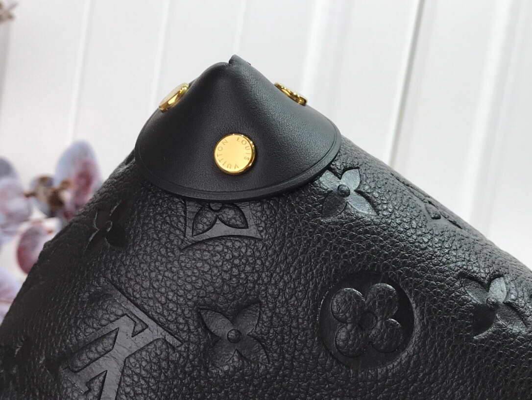 LV M45393 Louis Vuitton Petite Malle Souple Bag M45394 Leather Black