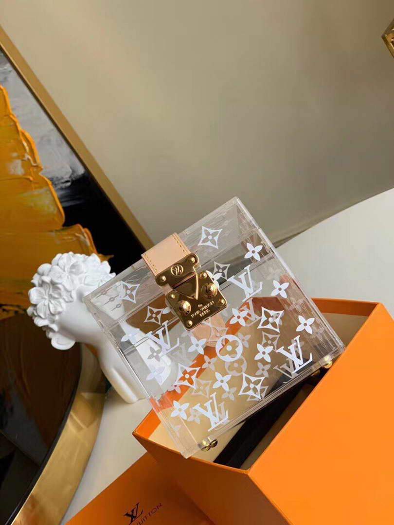 LV GI0481 Louis Vuitton Plexiglass Jewelry Cube Scott Box