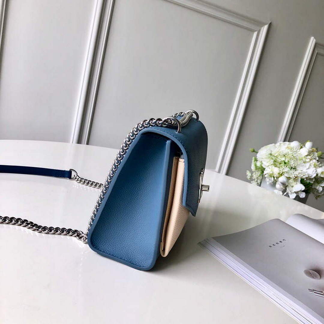 LV M56137 Louis Vuitton Mylockme Chain Bag Blue