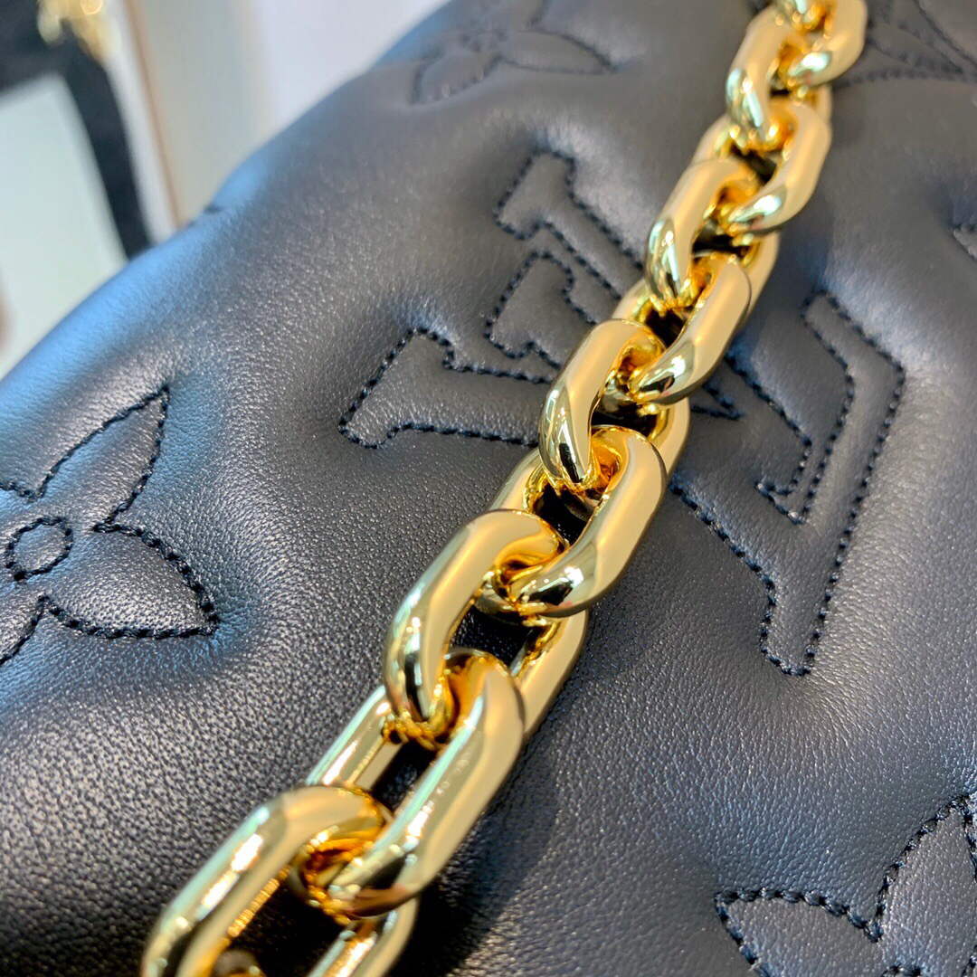 LV M81398 Louis Vuitton Wallet On Strap Bubblegram Black
