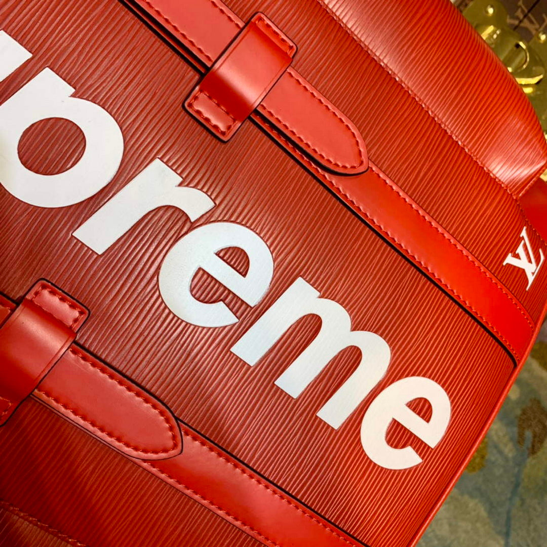 LV M53414 Louis Vuitton LV x Supreme Backpack Orange