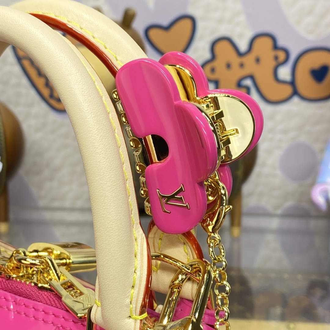 LV M24062 Louis Vuitton Alma BB Bag Neon Pink