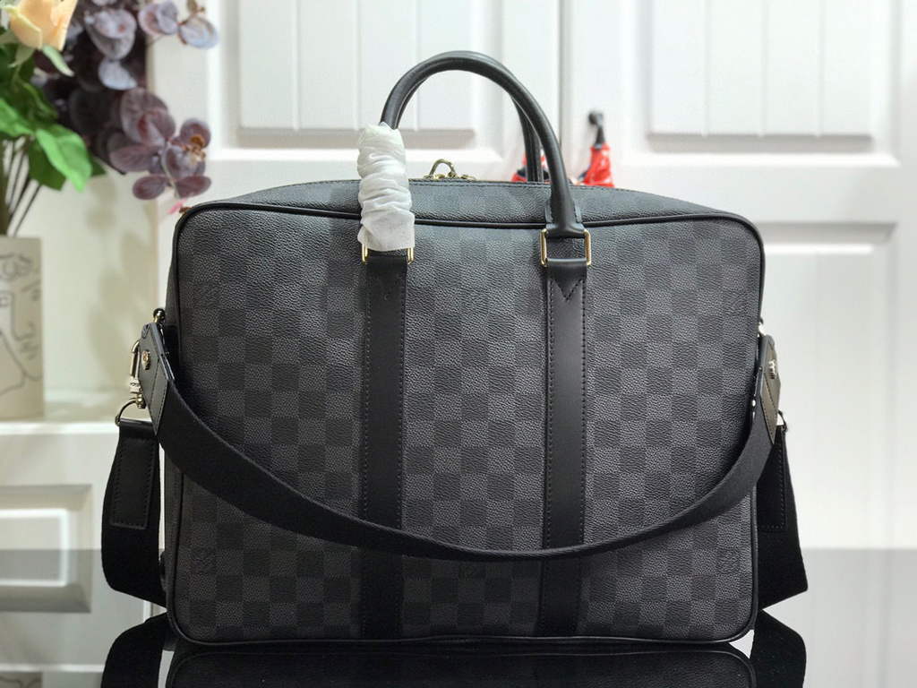 Louis Vuitton N40007 LV M43423 Porte Documents Voyage Damier