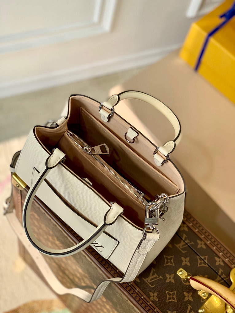 LV M20520 Louis Vuitton Marelle Tote BB Quartz White