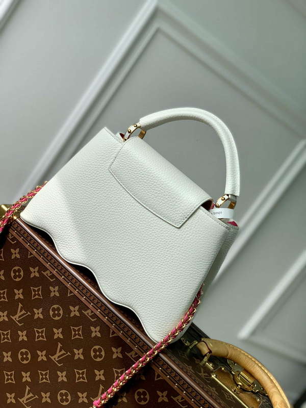 LV M22121 Louis Vuitton Capucines BB Handbag Snow White