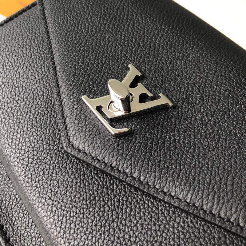 LV M63471 Louis Vuitton Mylockme Chain Pochette Black