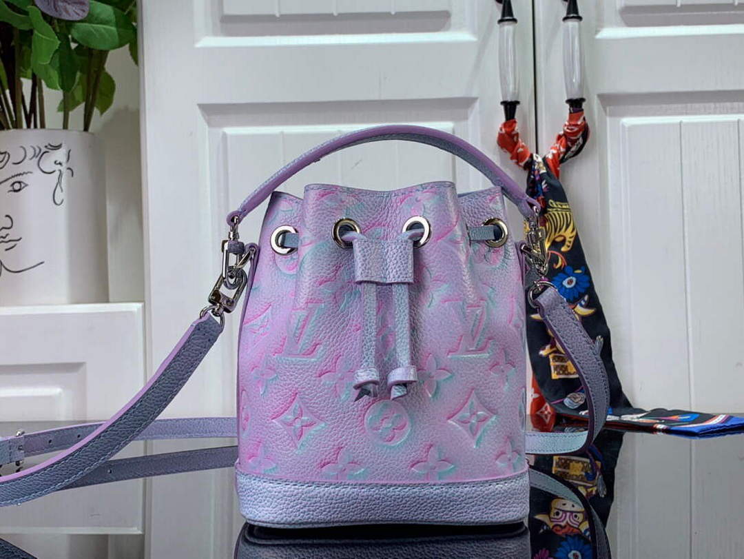 LV M81463 Louis Vuitton NANO NO Bucket Bag Lilas Purple