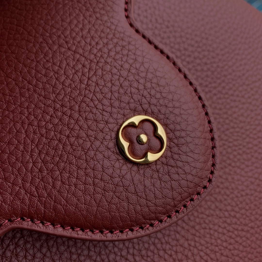 LV M25128 Louis Vuitton Capucines BB Handbag Griotte Red