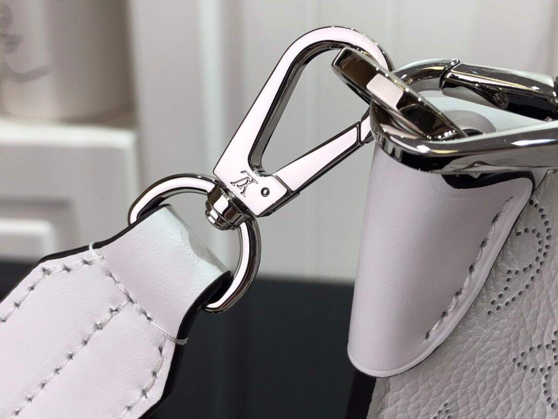 LV M58483 Louis Vuitton Muria Mahina Bucket Bag Snow White