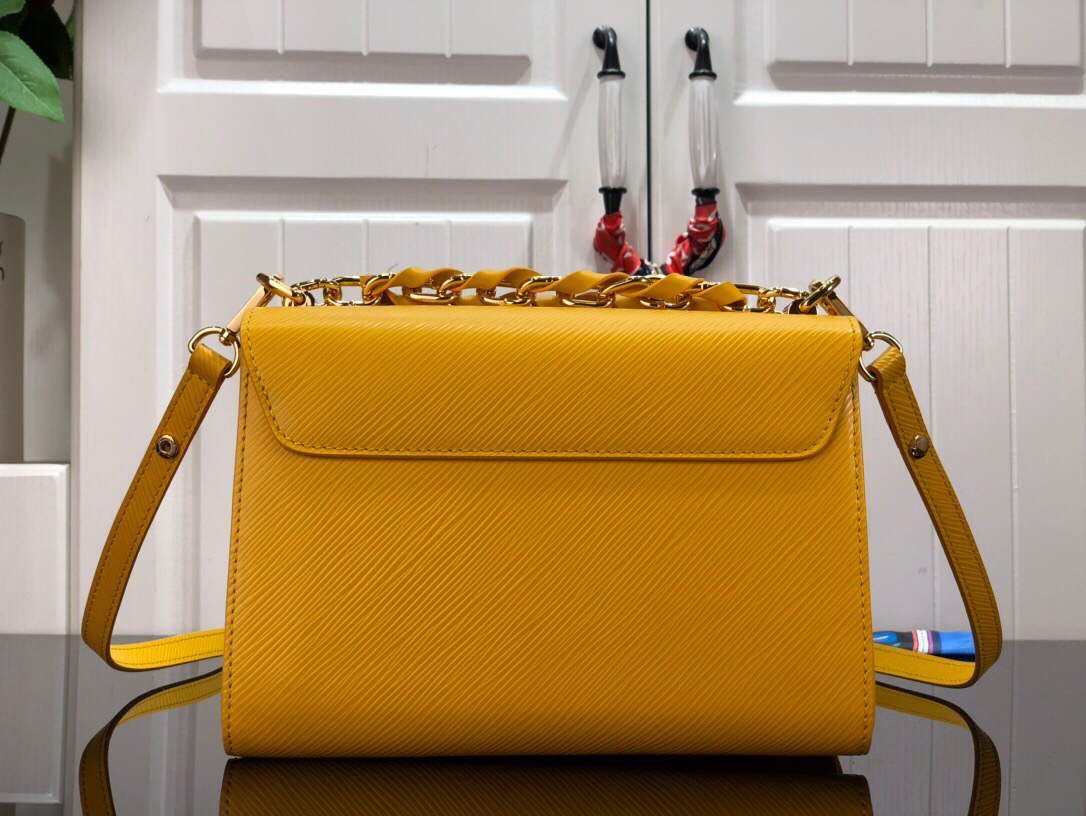LV M53754 Louis Vuitton Twist MM Epi Grained Cowhide Leather Yellow