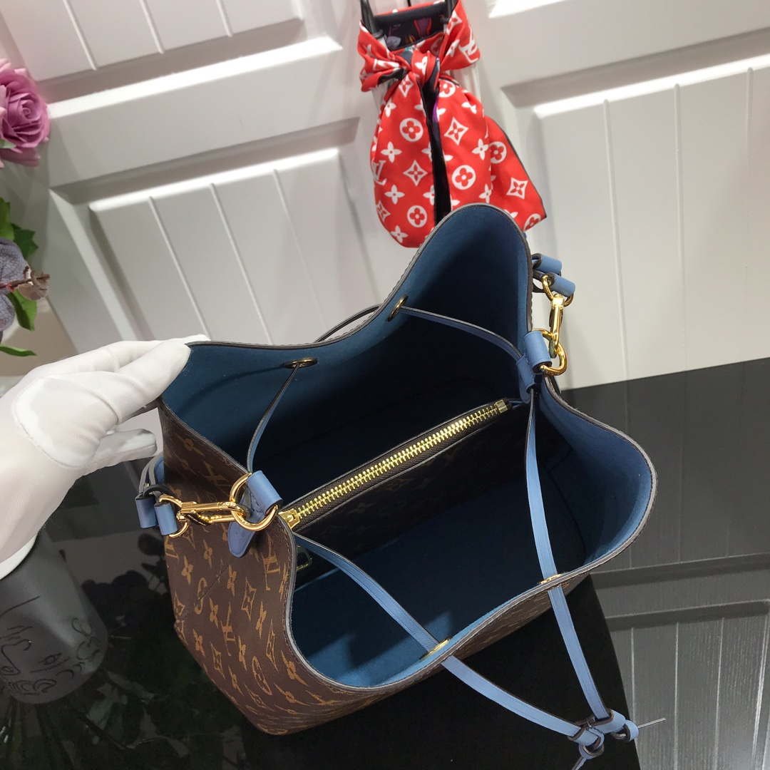 LV M44021 Louis Vuitton NONO MM Bag Monogram Blue