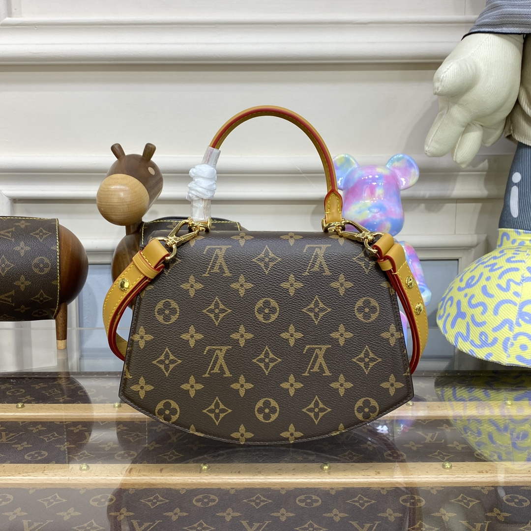 LV M46548 Louis Vuitton Tilsitt Monogram Handbag Brown