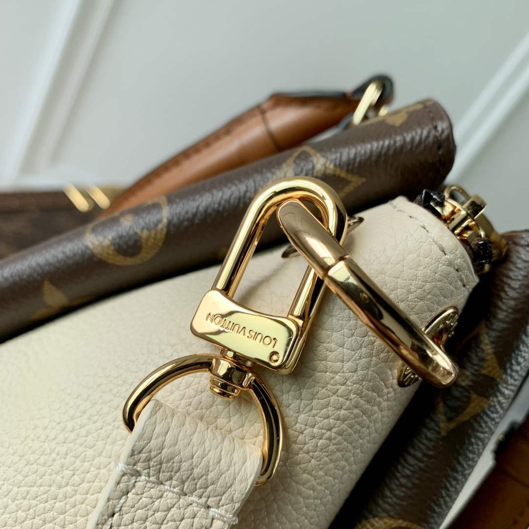 LV M46495 Louis Vuitton Op��ra BB Tote Bag Cr��me Beige