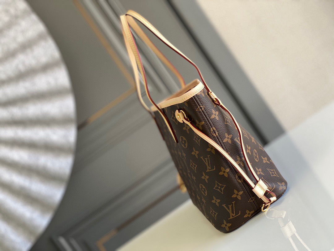 Louis Vuitton LV M41245 Neverfull PM Monogram Canvas Plum