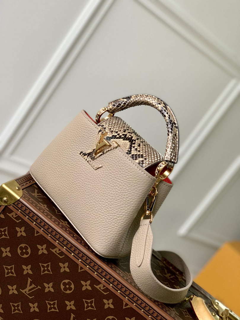 LV N80741 Louis Vuitton Capucines Mini Handbag Light coffee