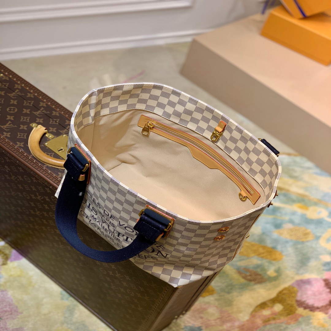 LV N41179 Louis Vuitton Cabas PM Plan Soleil Shoulder Tote Bag