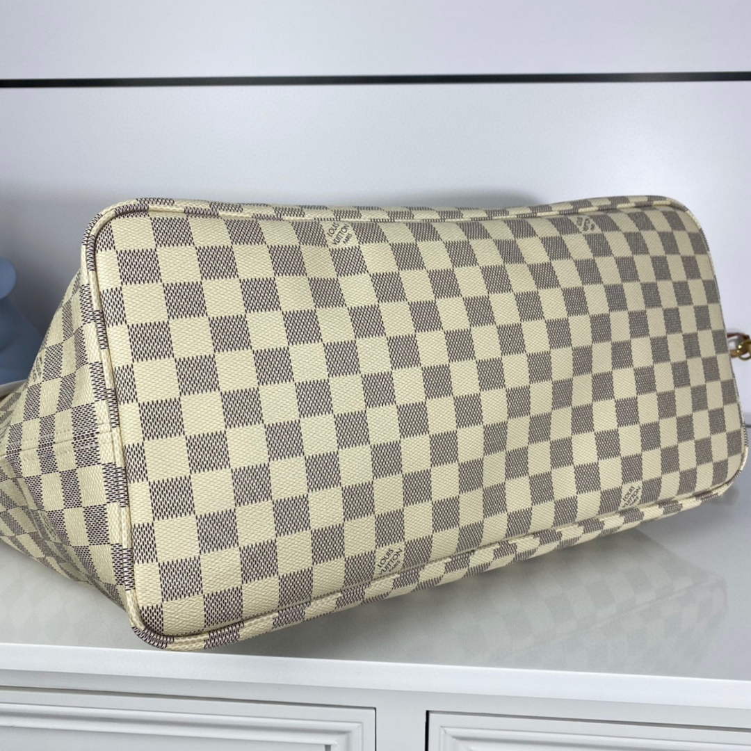 Louis Vuitton LV N41604 Neverfull GM Damier Azur coated canvas
