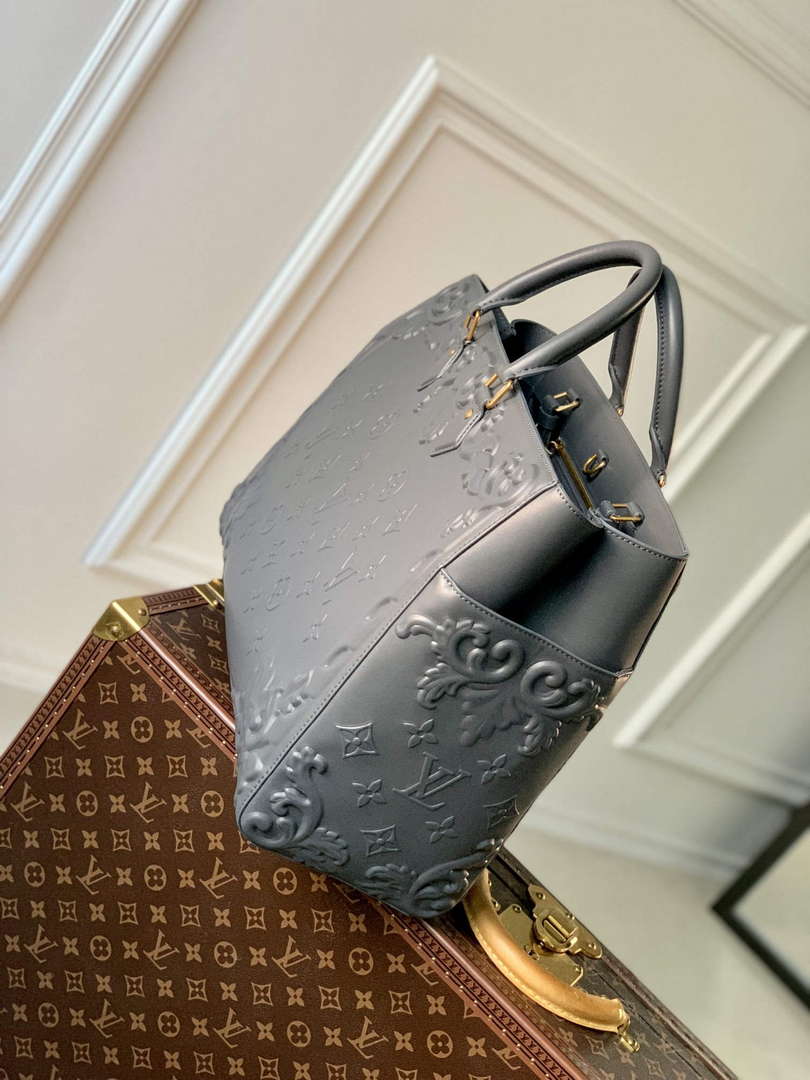 LV M21841 Louis Vuitton Sac Plat Tote Bag Dark Shadow Grey