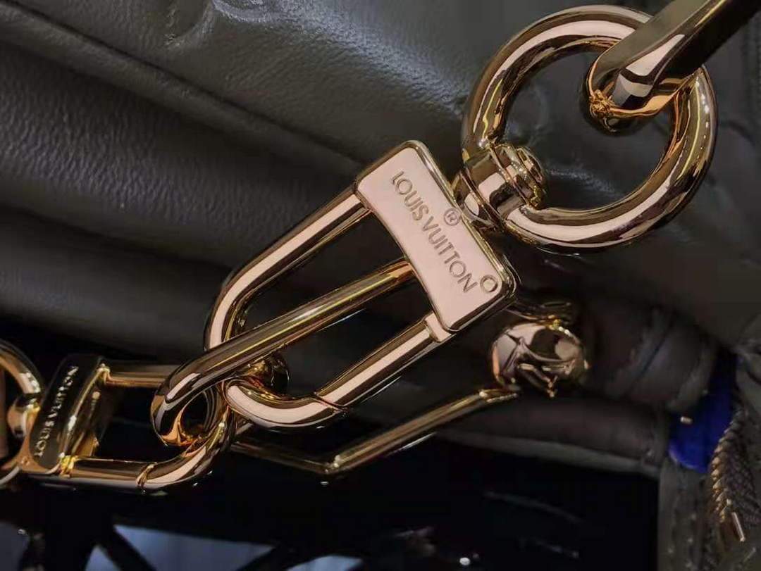 LV M57782 Louis Vuitton Coussin MM Embossed puffy Lambskin M57783 Bag Green