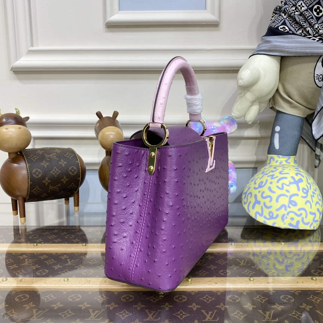 LV N81279 Louis Vuitton Capucines MM Handbag Purple