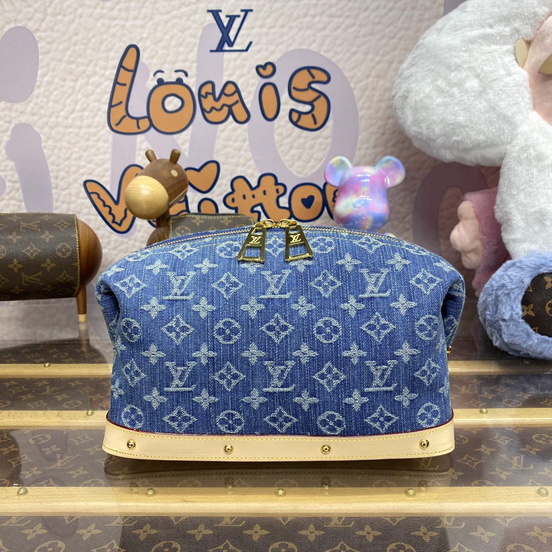 LV M24317 Louis Vuitton Pochette Cosm��tique GM Blue