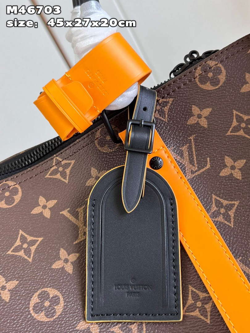 LV M46703 Louis Vuitton Keepall Bandouli��re 45 Bag Radiant Sun