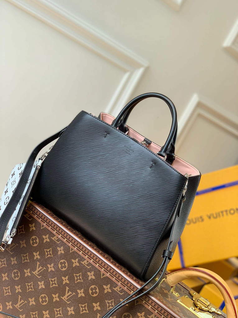 LV M59954 Louis Vuitton Marelle Tote MM Black