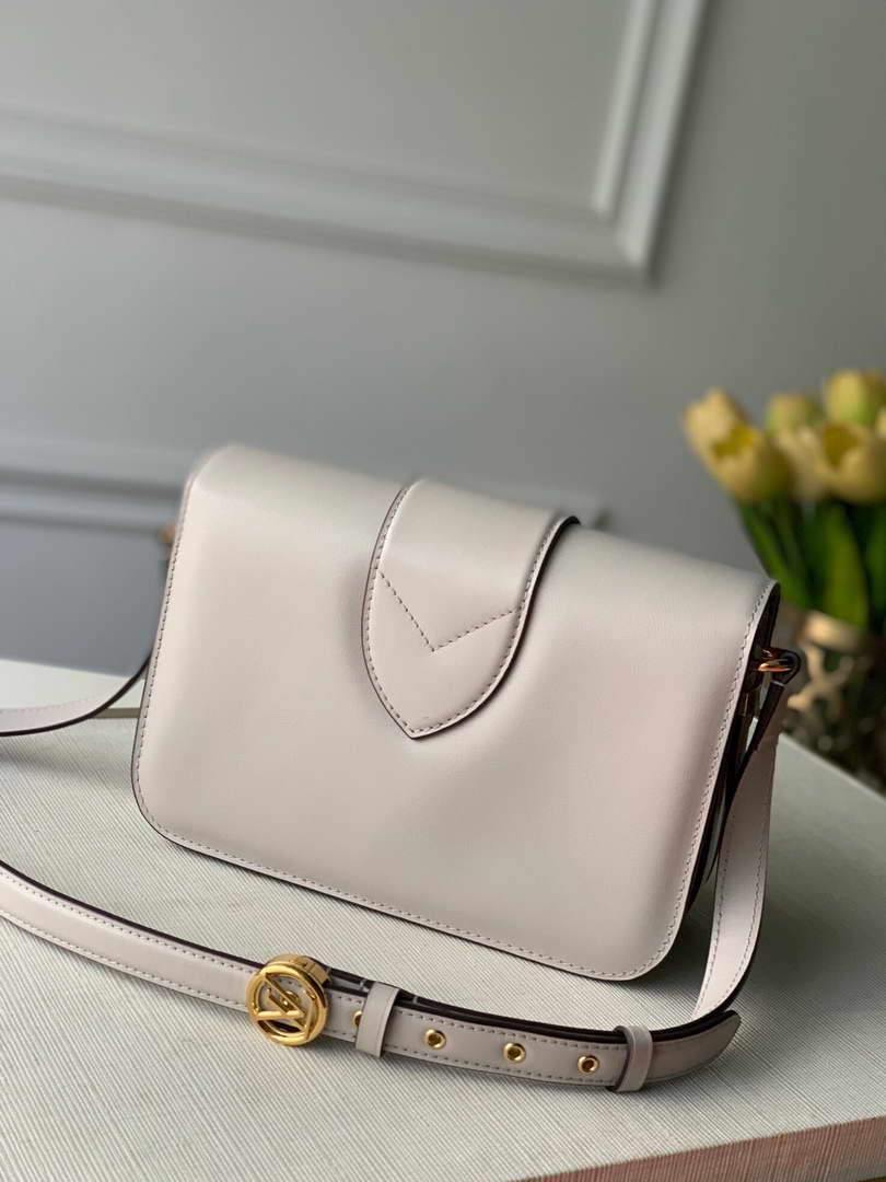 LV M55950 Louis Vuitton Pont 9 High End Leathers Bag Cream
