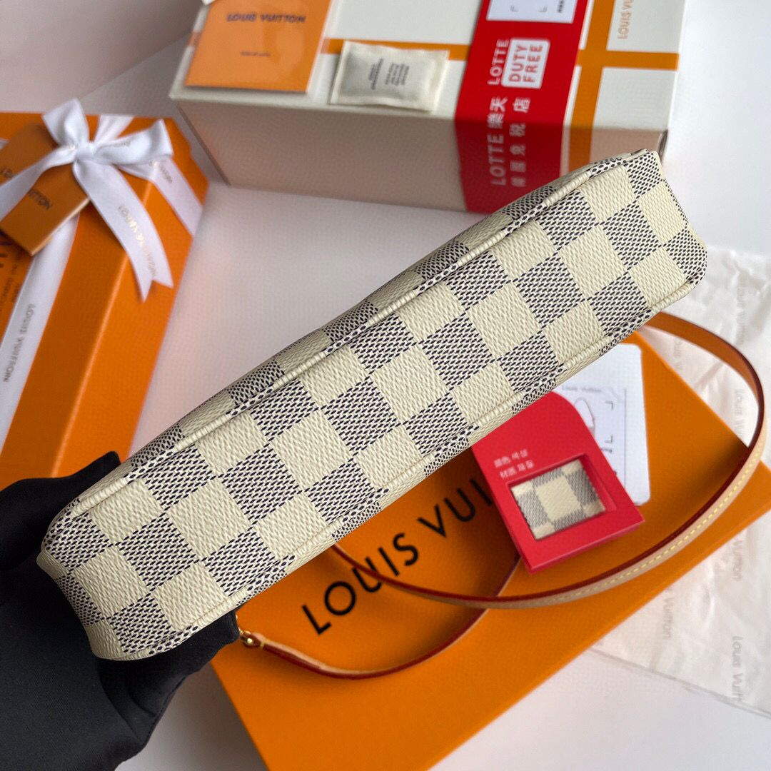 LV N41207 Louis Vuitton Pochette Accessoires Damier azur canvas