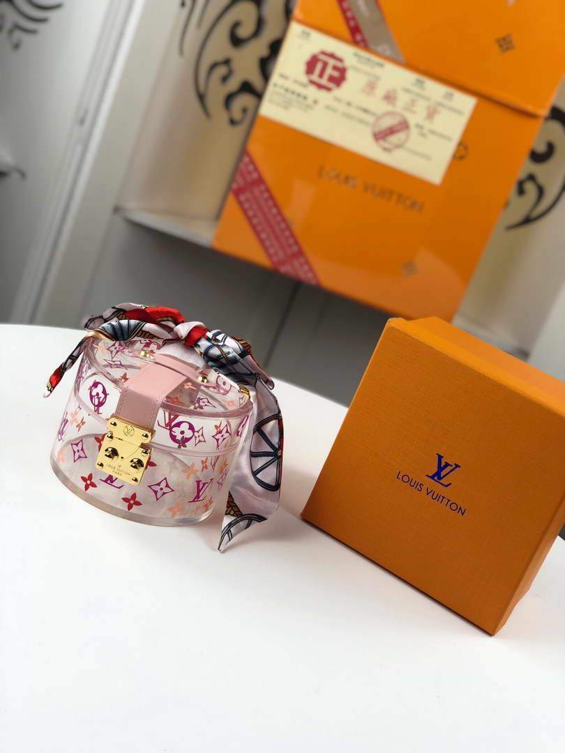 LV GI0203 Louis Vuitton Plexiglass Box Scott Pink