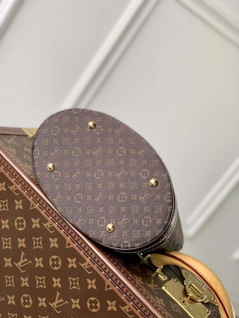 LV M42238 Louis Vuitton Bucket PM Tote Bag Brown
