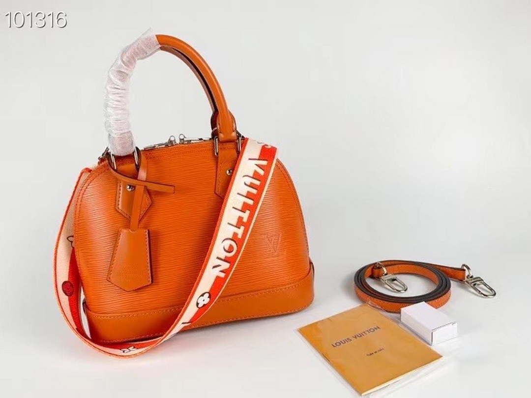 LV M59217 Louis Vuitton Alma BB Epi Handbag Orange