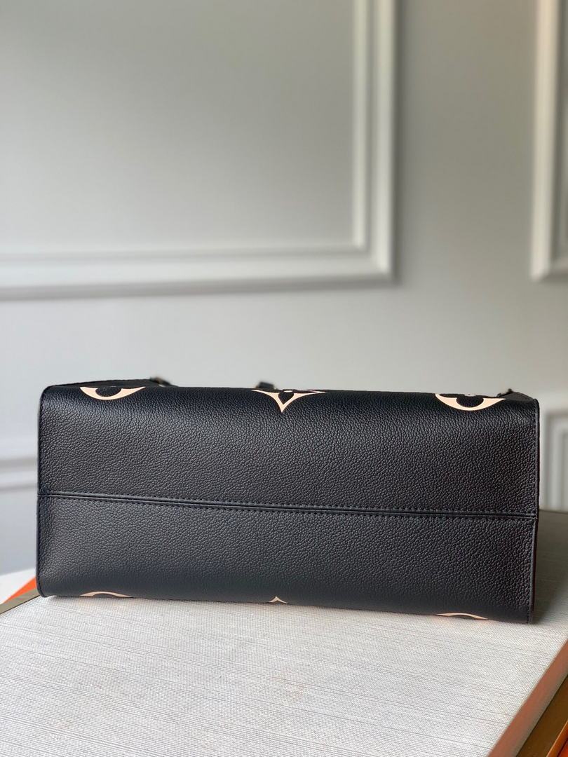 LV M45495 Louis Vuitton ONTHEGO MM Bag M45494 Black and Beige