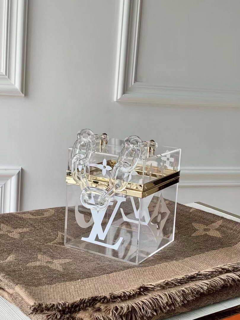 LV GI0488 Louis Vuitton Plexiglass Perfume Cube Scott Box