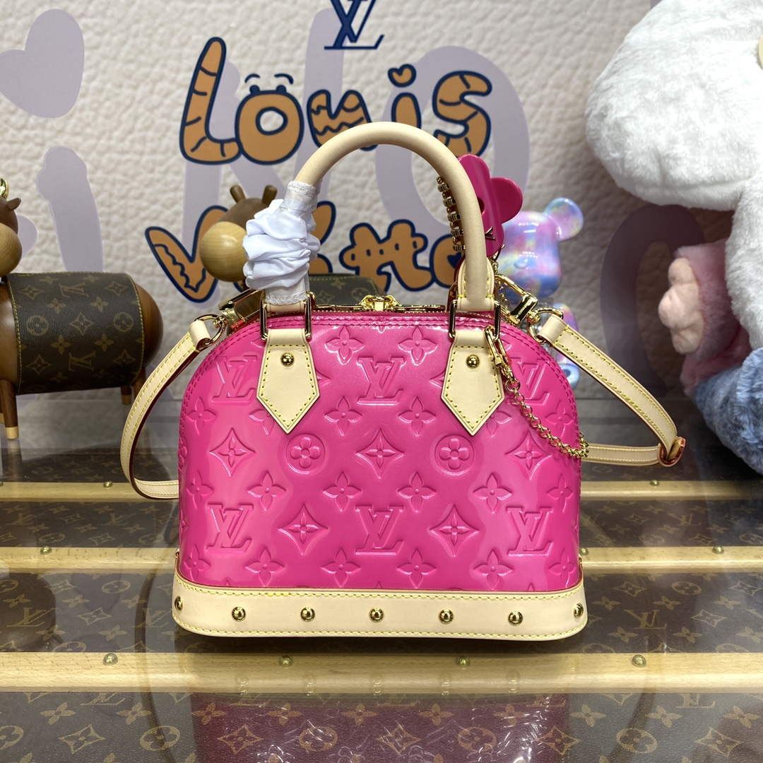 LV M24062 Louis Vuitton Alma BB Bag Neon Pink