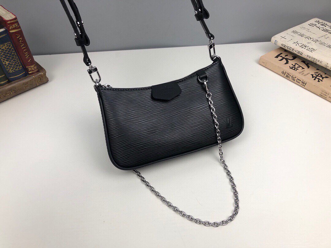 LV M80471 Louis Vuitton Easy Pouch On Strap M80480 M80483 Bag Black
