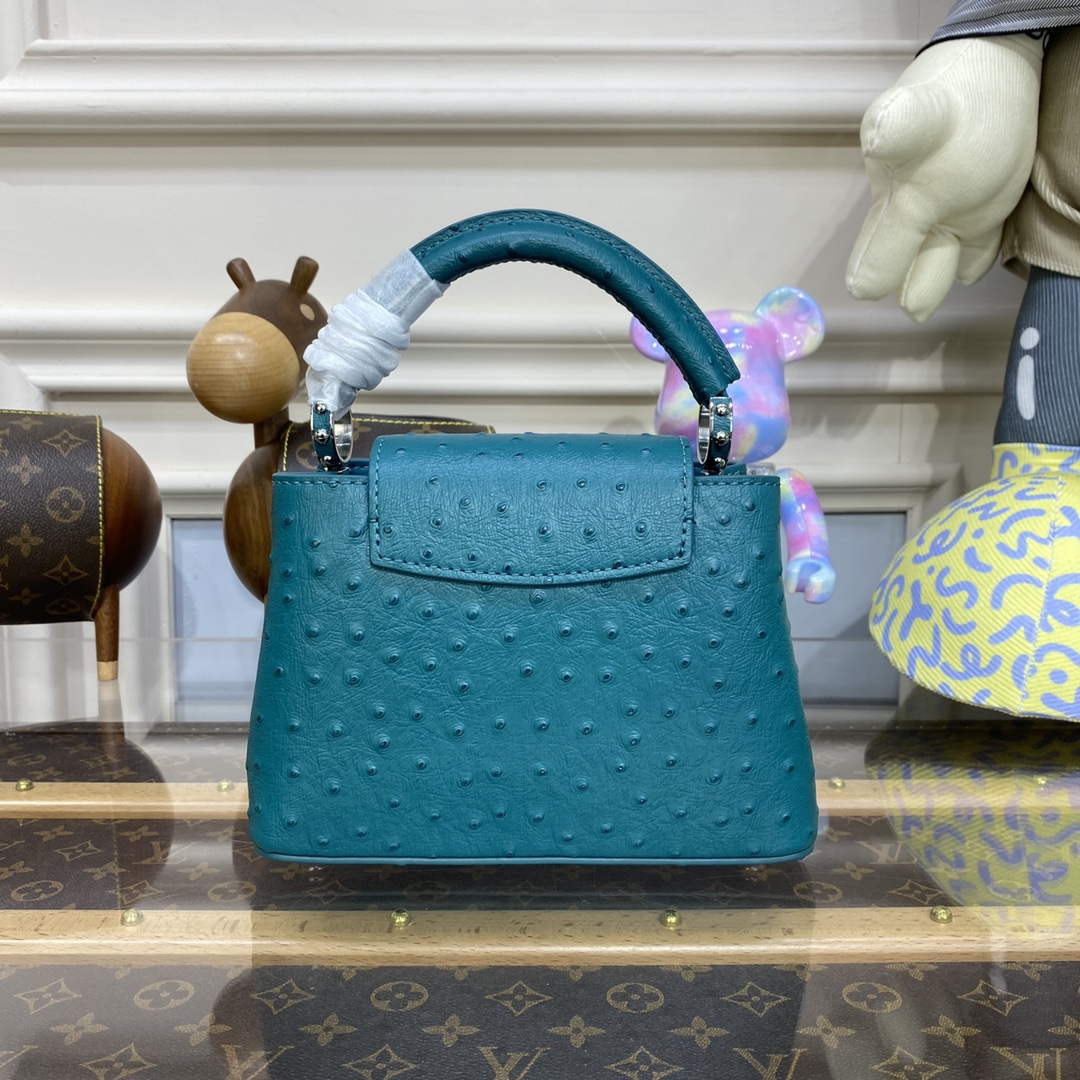 LV N81523 Louis Vuitton Capucines Mini Handbag Lake blue