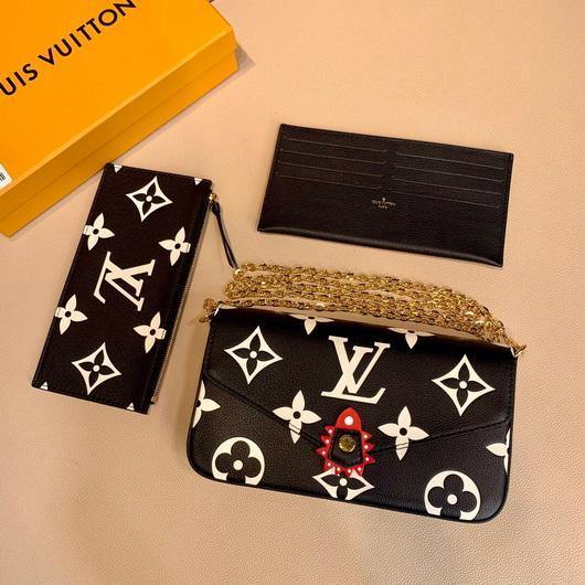 LV M69515 Louis Vuitton Crafty F��licie Pochette Black