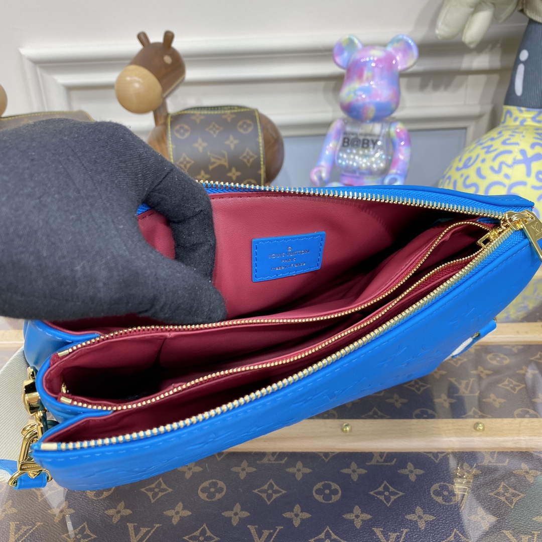 LV M21773 Louis Vuitton Coussin PM Handbag Blue