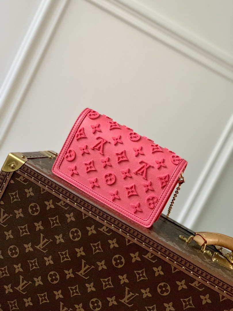 LV M20747 Louis Vuitton Dauphine Mini Bag Monogram Fluo Pink