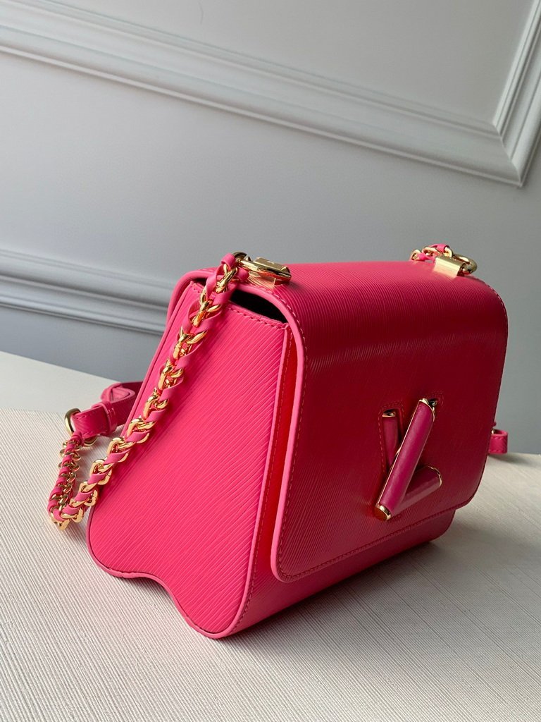 LV M55320 Louis Vuitton M57517 Twist MM shoulder Epi bag Plum