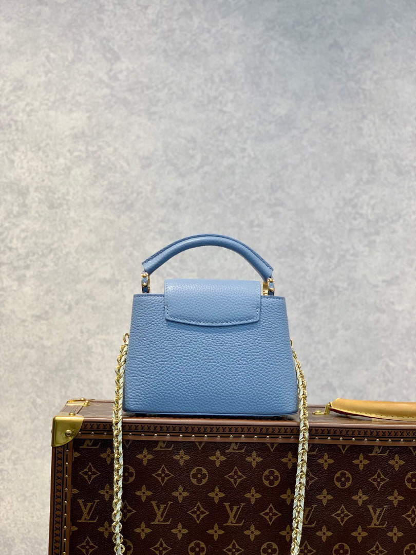 LV M59709 Louis Vuitton Capucines Mini Bag Blue