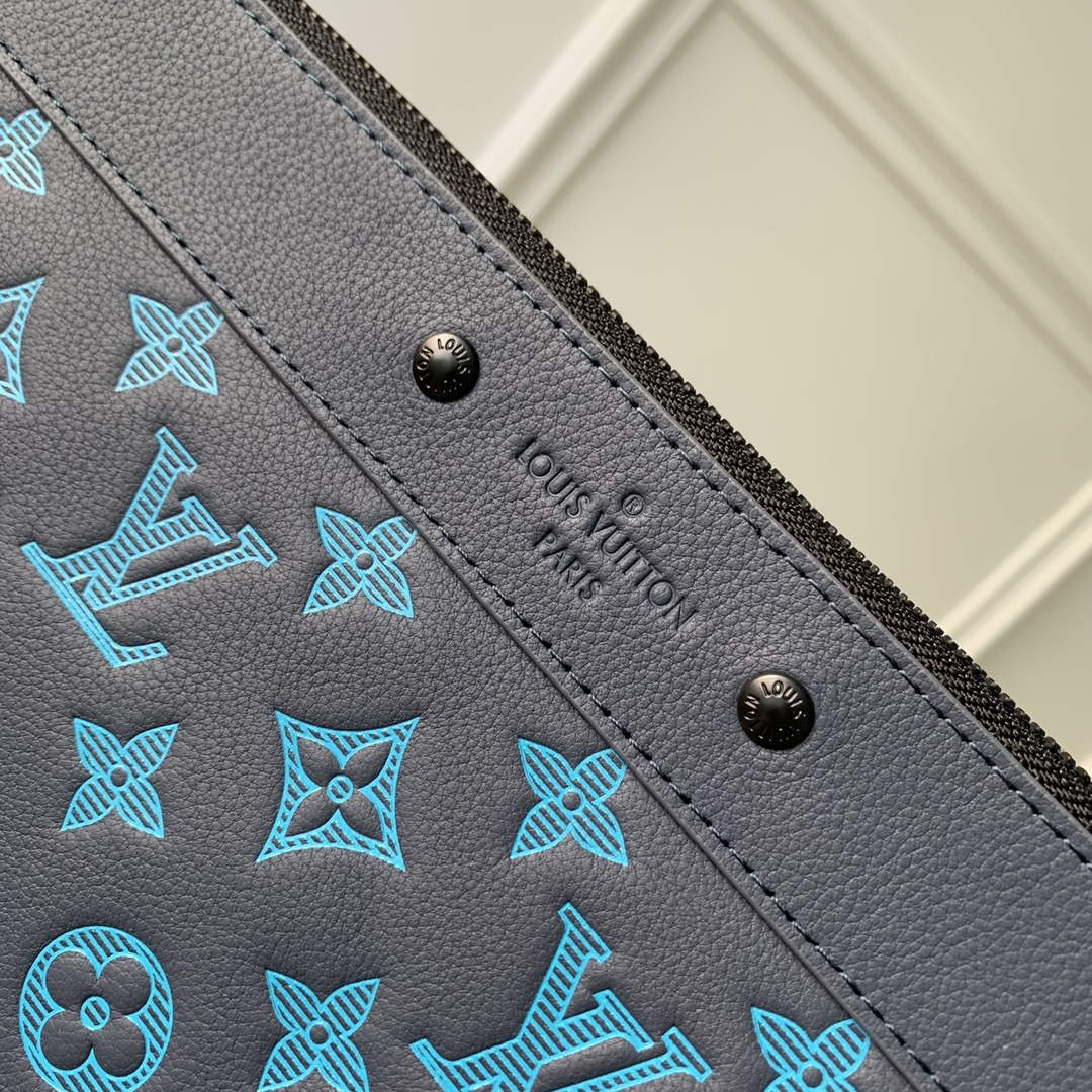 LV M82321 Louis Vuitton Pochette To-Go Bag Navy River Blue