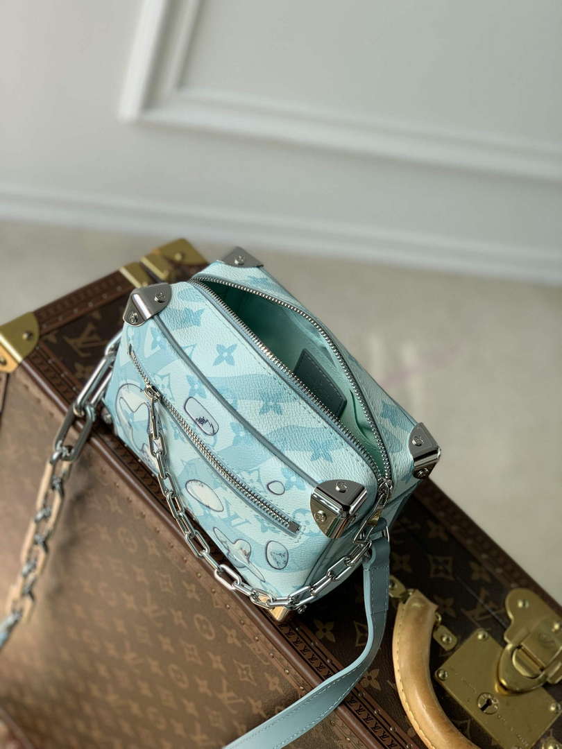 LV M22588 Louis Vuitton Mini Soft Trunk Bag Crystal Blue