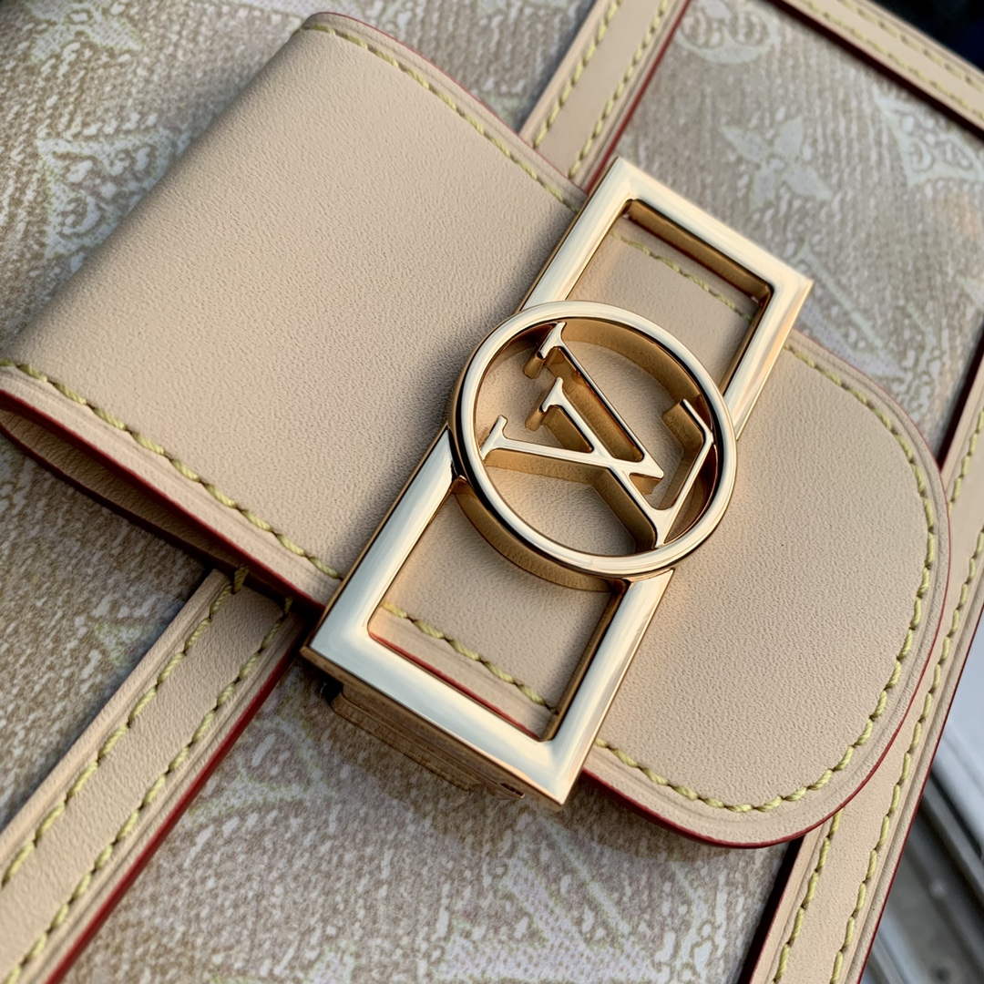 LV M22826 Louis Vuitton Mini Dauphine Handbag Beige
