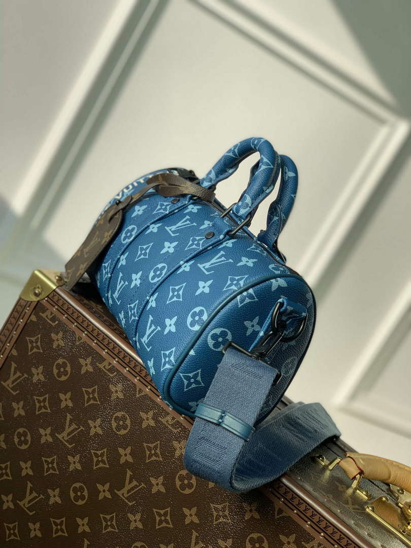 LV M46803 Louis Vuitton Keepall Bandouli��re 25 City Bag Atlantic Blue