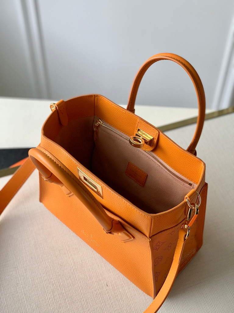 LV M57730 Louis Vuitton On My Side PM High End Leathers Orange