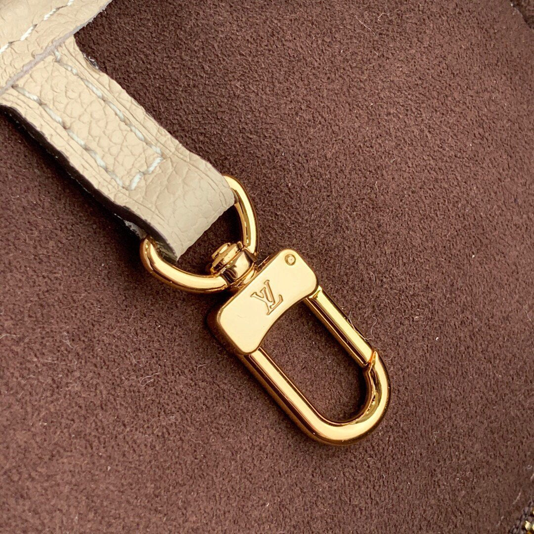 LV M45684 Louis Vuitton Neverfull MM M45686 Bag Embossed Cowhide Leather